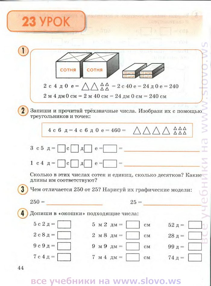 Нарисовать графические модели чисел 1 класс